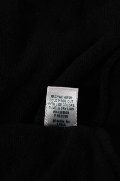 Monrow Women Black Full-Zip Hoodie Rayon Cotton Spandex Size XS