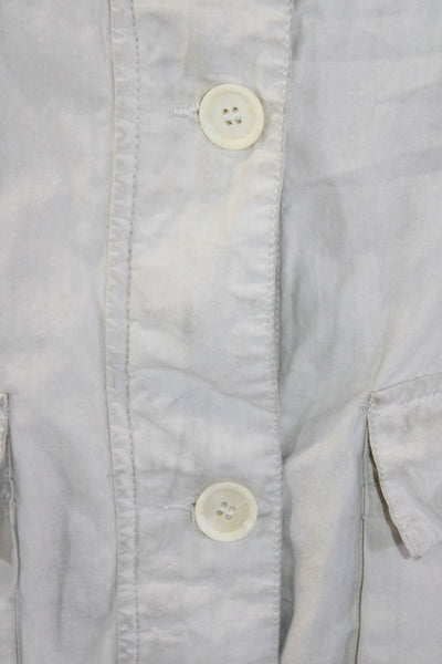 Moncler Women Military Jacket Beige Cotton Buckle High Neck Size 3