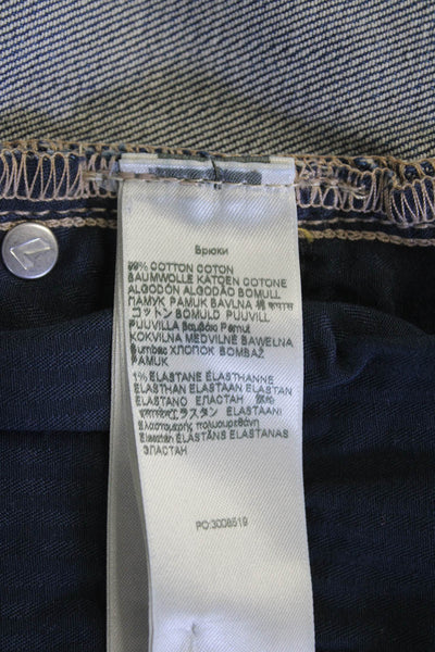 7 For All Mankind Womens Bootcut Dark Blue Jeans Button Mid Rise Size 27