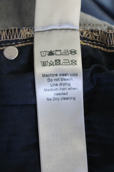 7 For All Mankind Womens Bootcut Dark Blue Jeans Button Mid Rise Size 27