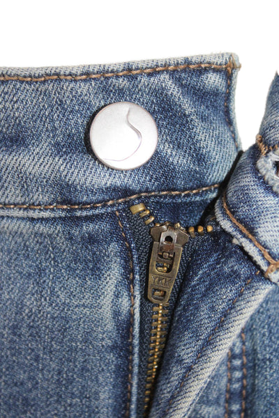 Joes Women Bootcut Cargo Jeans Blue Button Mid Rise Size 26