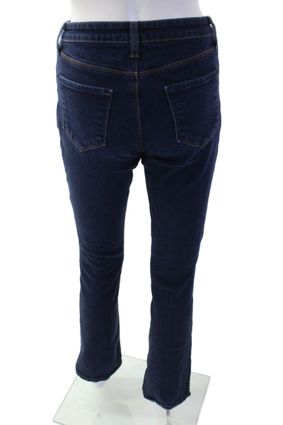 L'Agence Women Dark Blue Straight Jeans High Rise Button Size 25