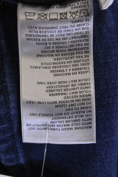 L'Agence Women Dark Blue Straight Jeans High Rise Button Size 25