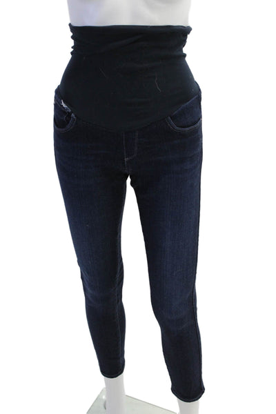 AG Adriano Goldschmied Womens Ankle Skinny Maternity Jeans Black Size 28