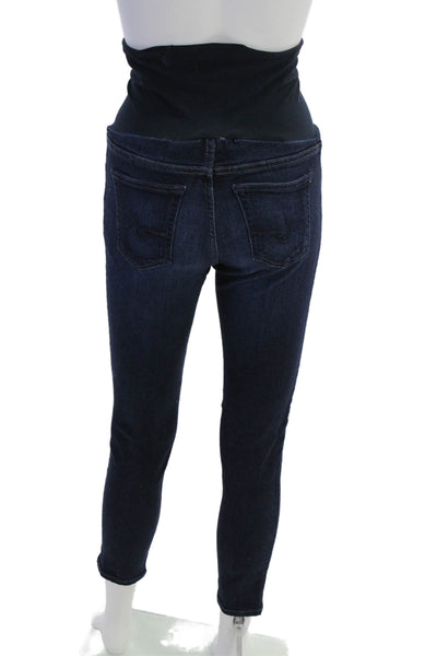 AG Adriano Goldschmied Womens Ankle Skinny Maternity Jeans Black Size 28