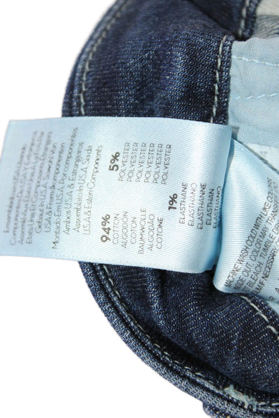 Mother Women Ankle Cropped Dark Blue Mid-Rise Jeans Size 27