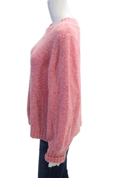 Xirena, Women Pullover Pink Crew Neck Long Sleeve Size L