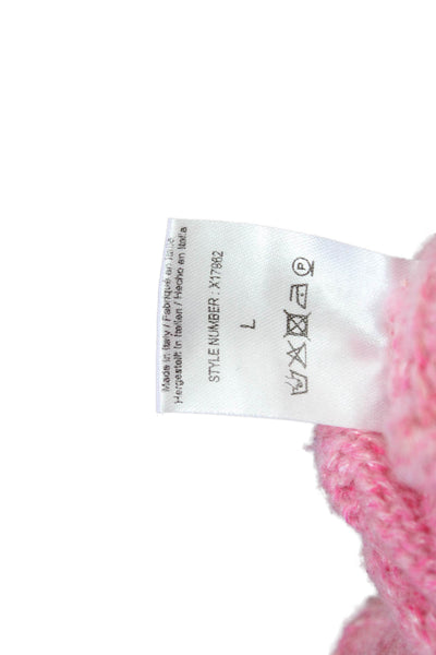 Xirena, Women Pullover Pink Crew Neck Long Sleeve Size L