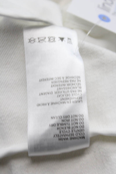 Blanc Noir Women White Designer Drawstring Jacket Long Sleeve Size S