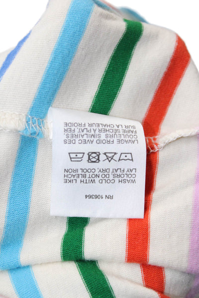 Kule Women Jersey Striped Sleeveless Crewneck Tank Cotton Multi-Color Size M