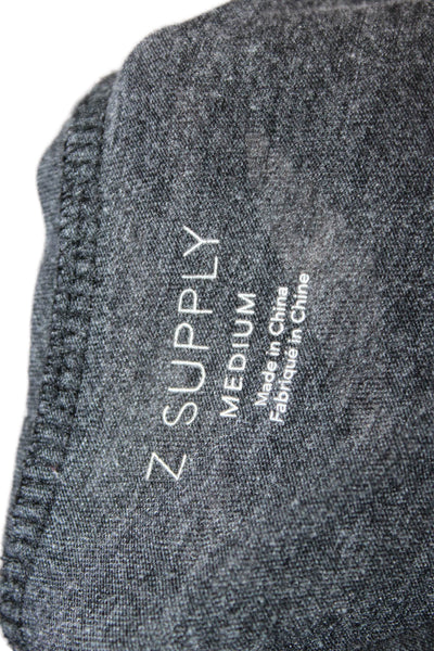 Z Supply Women Basic V-Neck Tank Dark Gray Sleeveless Size M