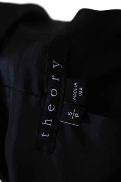 Theory Women Black Snap Long Sleeve Jacket Petite Size S