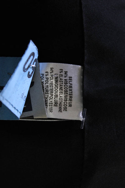 Theory Women Black Snap Long Sleeve Jacket Petite Size S