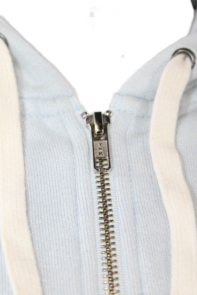 Philanthropy Women Pullover Hoodie Light Blue Cotton Viscose Size XS