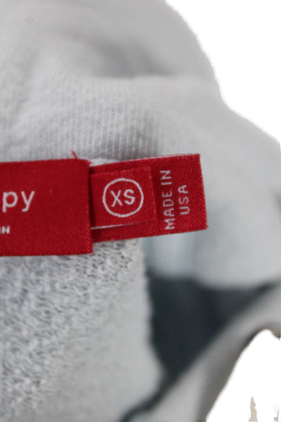 Philanthropy Women Pullover Hoodie Light Blue Cotton Viscose Size XS