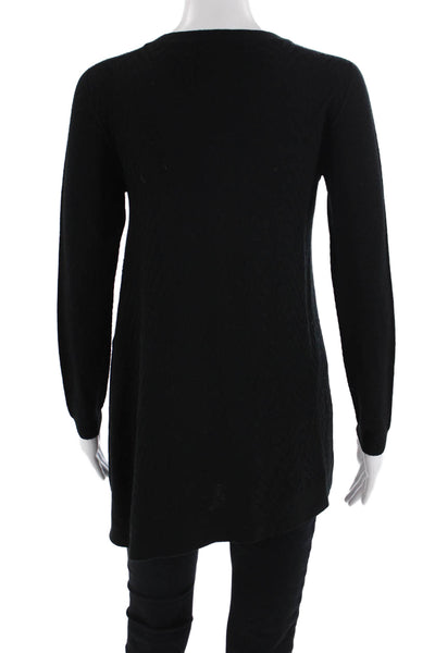 D. Exterior Womens Pullover Sweater Black 100% Wool Size S