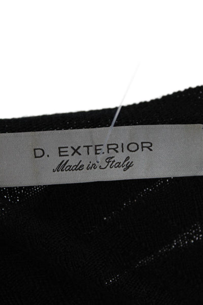 D. Exterior Womens Pullover Sweater Black 100% Wool Size S