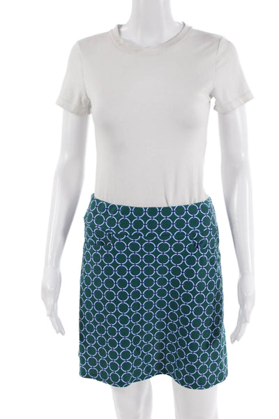 Jude Connally Womens Textured Graphic Printed Short Skirt Green Size XS