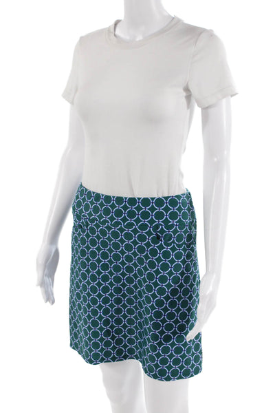 Jude Connally Womens Textured Graphic Printed Short Skirt Green Size XS