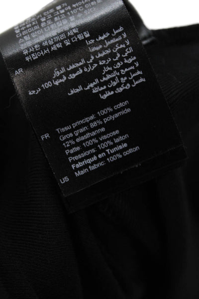 Sandro Paris Women Basic Jersey Black 100% Cotton Short Sleeve T-Shirt Size 1
