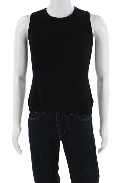 Brooks Brothers Mens Wool Textured Knitted Pullover Sweater Vest Black Size M