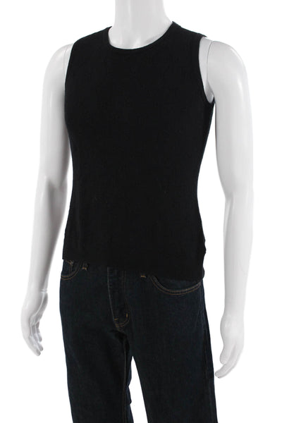 Brooks Brothers Mens Wool Textured Knitted Pullover Sweater Vest Black Size M