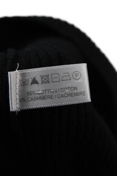 Lisa Todd Women Henley Pullover Black Cotton-Cashmere Long Sleeve Size S