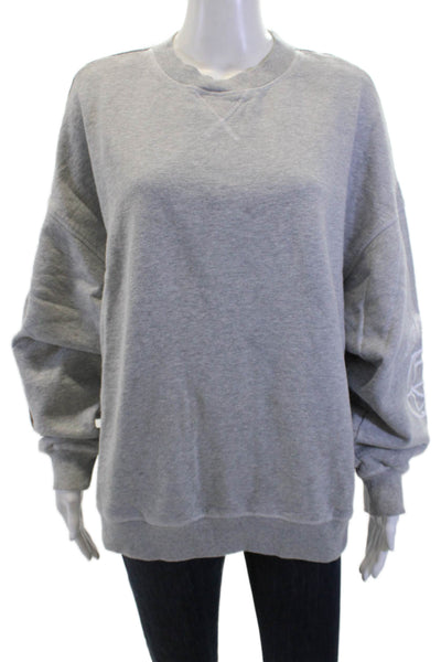 Ksubi Unisex Pullover Sweatshirt Gray Crew Neck 100% Cotton Size M