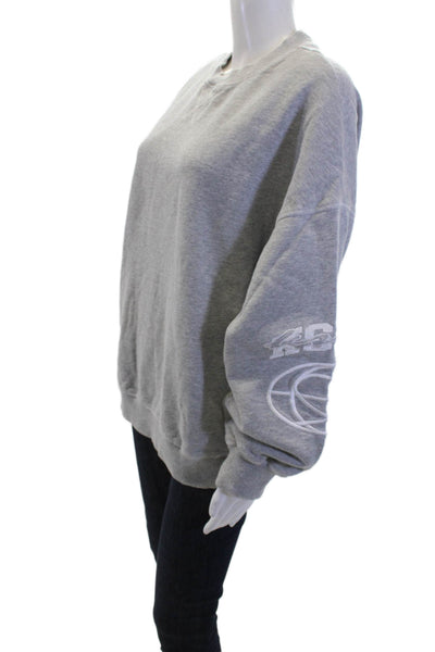 Ksubi Unisex Pullover Sweatshirt Gray Crew Neck 100% Cotton Size M