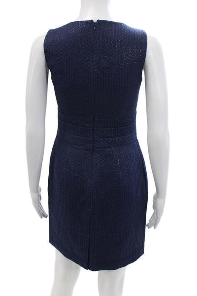 Banana Republic Women Sheath Dress Dark Blue Square Neck Knee Length Size 0P