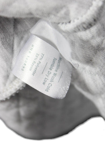 Marine Layer Women Henley Sweatshirt Gray Argyle Mock Neck Snap Size L