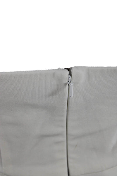 Cushnie Women Sleeveless White Zip Top Viscose Blend Size 2