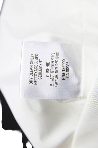 Cushnie Women Sleeveless White Zip Top Viscose Blend Size 2