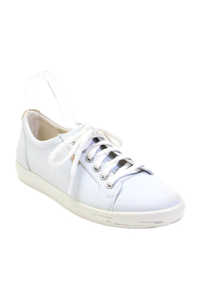 ECCO Womens Suede Low Top Lace Up Sneakers Sky Blue Size 7-7.5