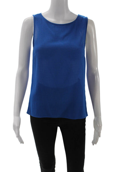 BB Dakota Womens Basic Blue Sleeveless Tank Round Neck Size XS