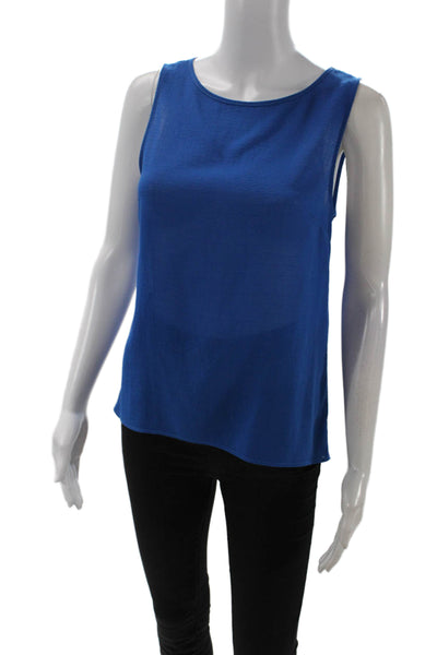 BB Dakota Womens Basic Blue Sleeveless Tank Round Neck Size XS