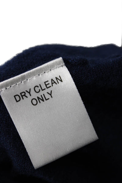 Feel The Piece Womens Cashmere Dark Blue Cardigan Solid Long Sleeve Size XS