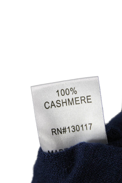 Feel The Piece Womens Cashmere Dark Blue Cardigan Solid Long Sleeve Size XS