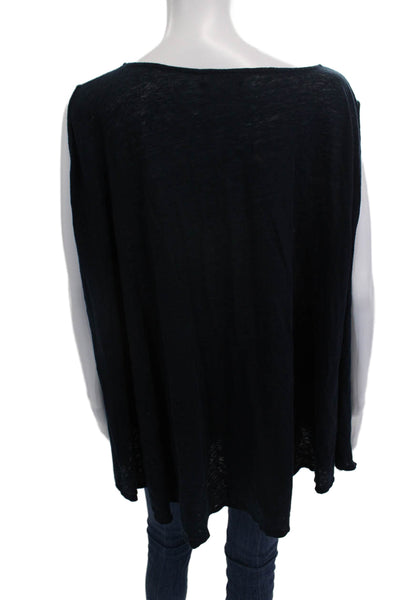 Calypso Saint Barth Women Linen Sleeveless Tunic Tank Black Size 0