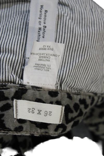 Madewell Women Ankle Jeggings Gray Animal Print Mid Rise Size 26
