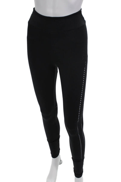 GYMSHARK Women Ankle Jeggings Black Nylon Blend Size XS