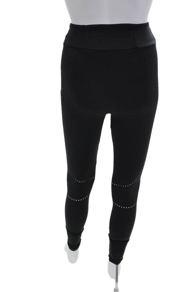 GYMSHARK Women Ankle Jeggings Black Nylon Blend Size XS