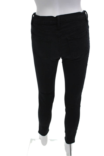 Frame Women Skinny Ankle Black Jeans Low Rise 28 Inseam Size 26