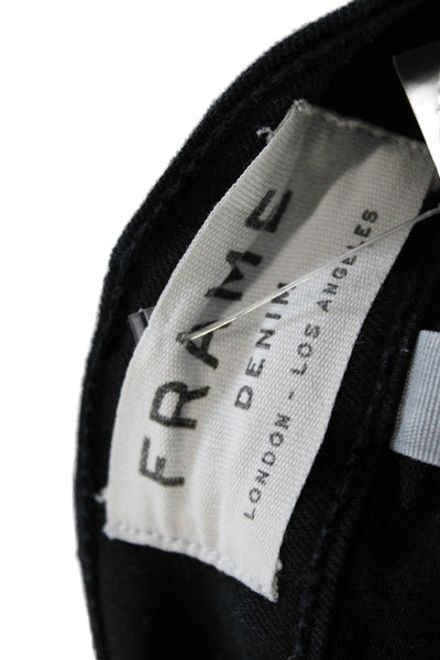 Frame Women Skinny Ankle Black Jeans Low Rise 28 Inseam Size 26