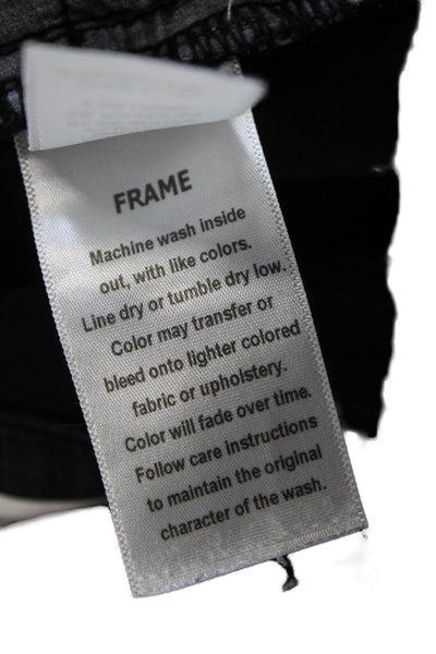 Frame Women Skinny Ankle Black Jeans Low Rise 28 Inseam Size 26