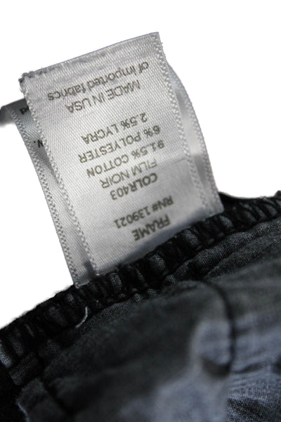 Frame Women Skinny Ankle Black Jeans Low Rise 28 Inseam Size 26