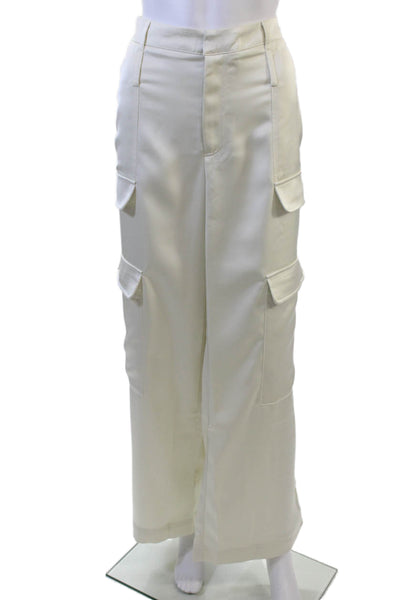 Noli Women Cargo Pants White Polyester Army Size 12