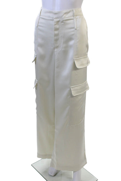 Noli Women Cargo Pants White Polyester Army Size 12