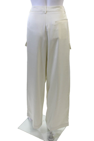 Noli Women Cargo Pants White Polyester Army Size 12