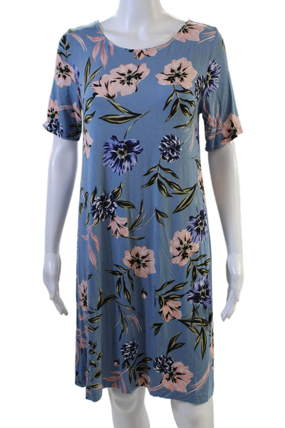 Yumi Kim, Women, Blue Floral Shift T-Shirt Dress Size M